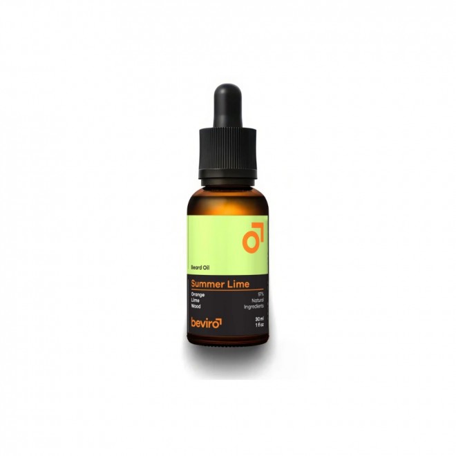 Olejek do brody Beviro Summer Lime 30 ml – lekka pielęgnacja brody i świeży cytrusowo-drzewny zapach