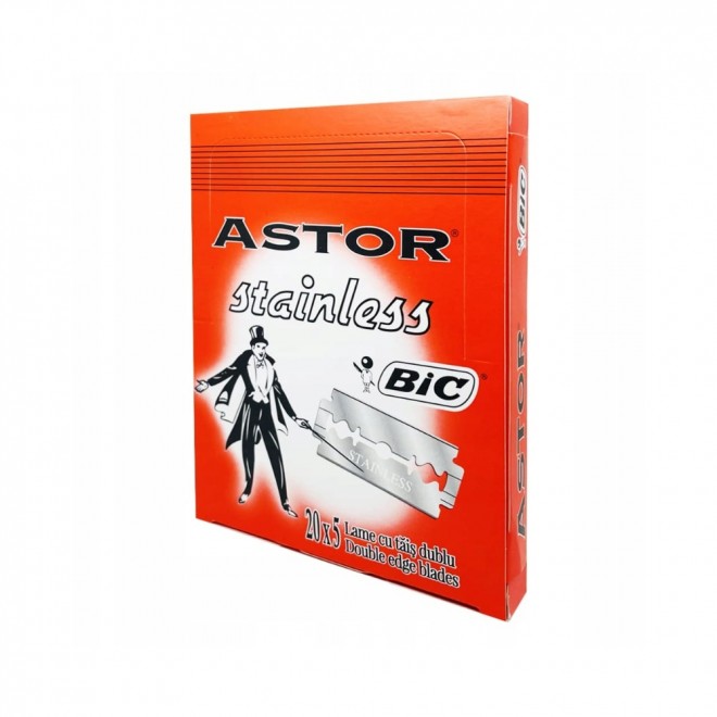 Żyletki do golenia Bic Astor Stainless 100 szt. — klasyczna ostrość i trwałość