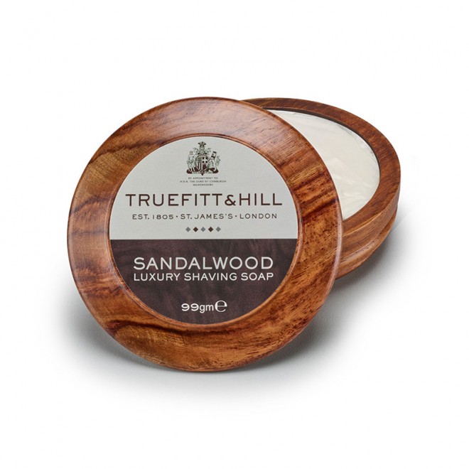 Mydło do golenia Truefitt & Hill Sandalwood Luxury Shaving Soap w drewnianym tyglu 99 g 