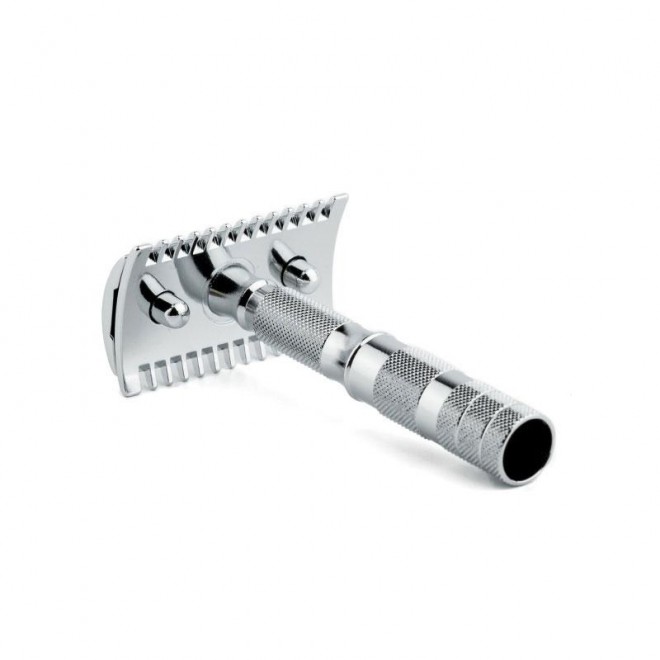 Maszynka do golenia na żyletki Merkur Solingen Travel Razor 985000 w Skórzanym Etui