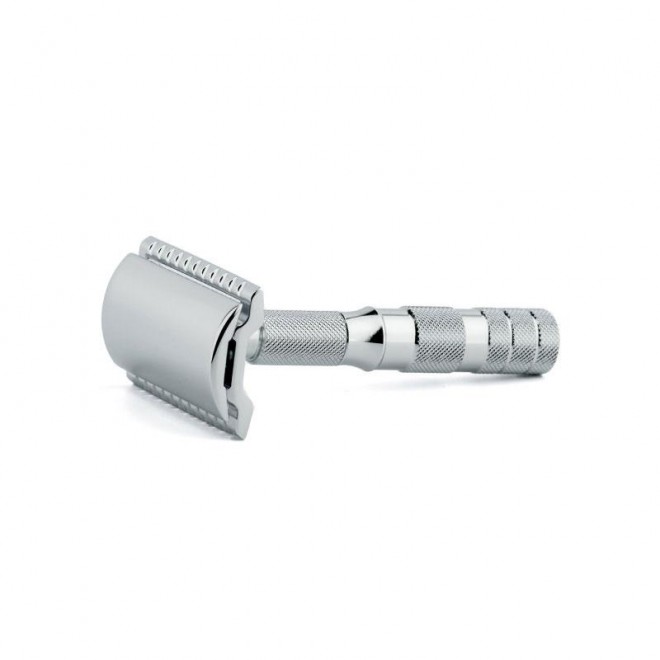 Maszynka do golenia na żyletki Merkur Solingen Travel Razor 90933000 w skórzanym etui