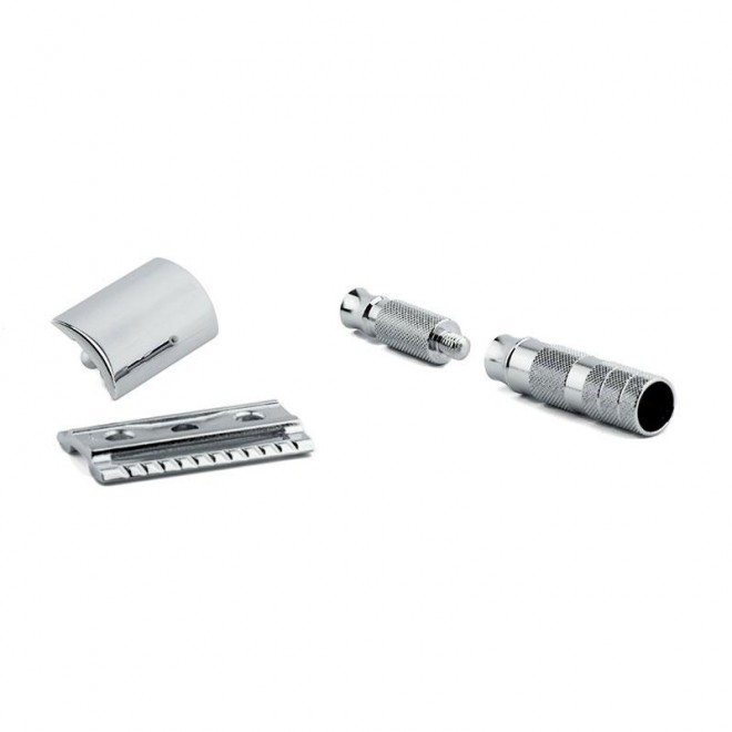Maszynka do golenia na żyletki Merkur Solingen Travel Razor 90933000 w skórzanym etui